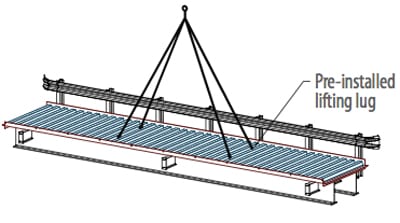 Steel girder bridge typical module illustration