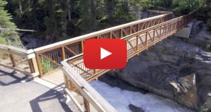 Trail Bridge spans gorge at Numa Falls, BC