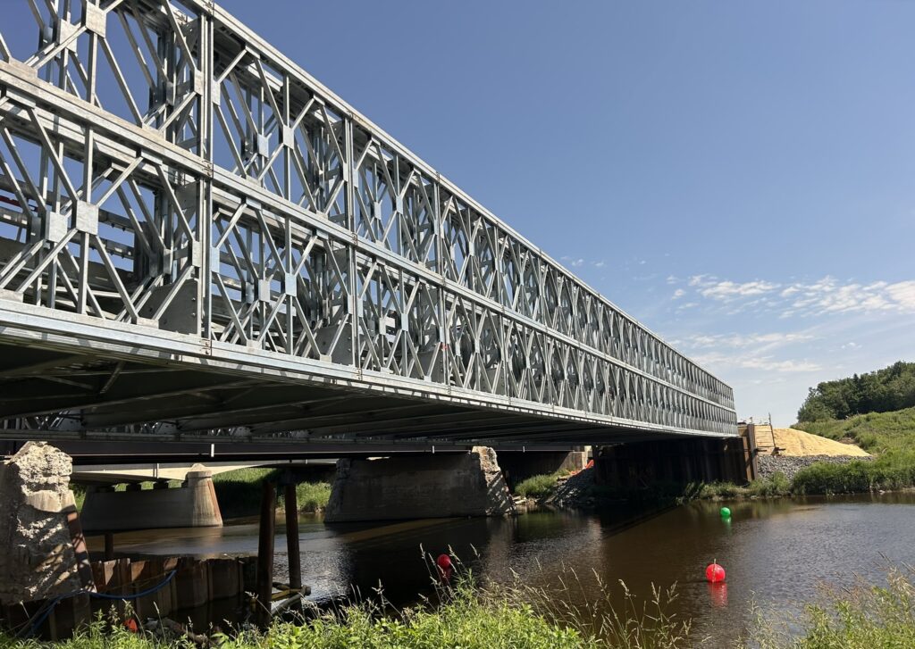 Angled view of Bailey-Bridge-style Modular Bridge System