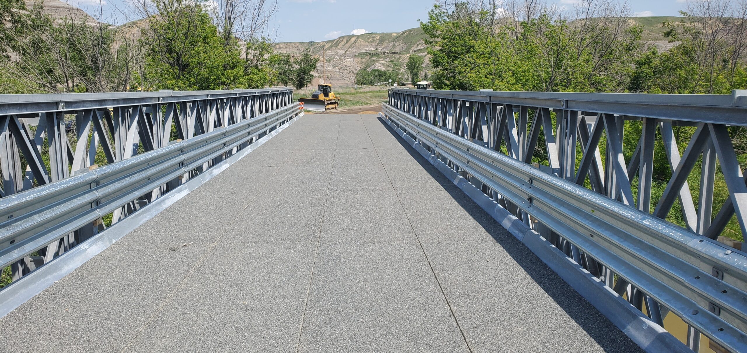End view of modular panel bridge