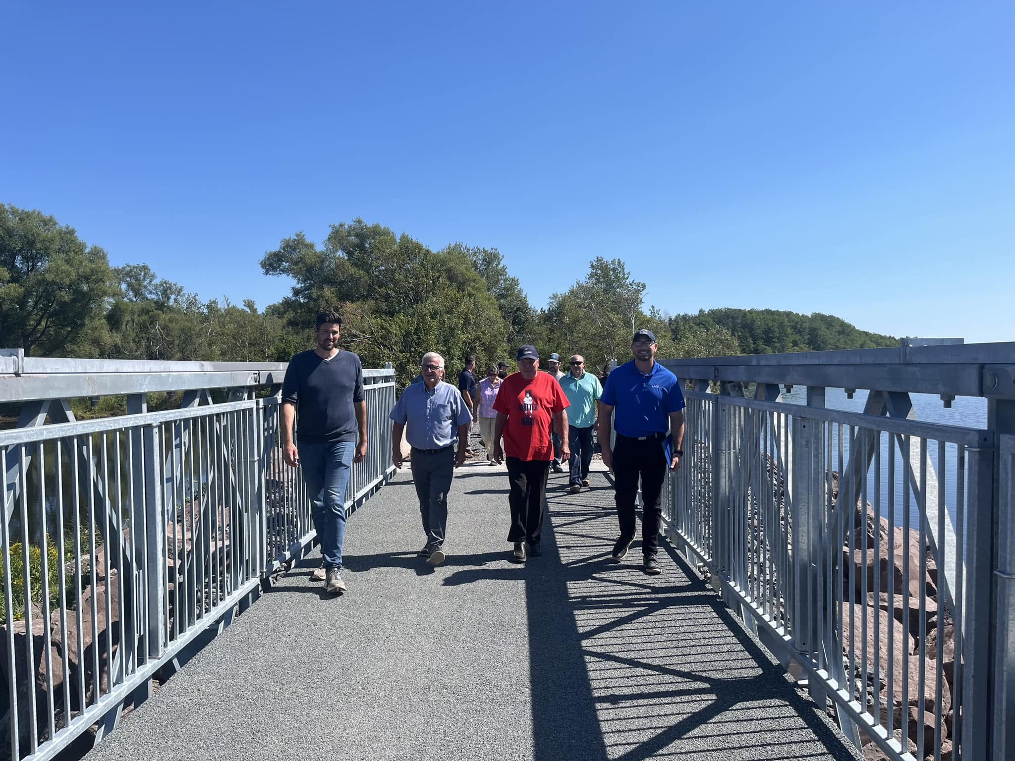 Grand opening at site of newly installed Algonquin R800 bridge